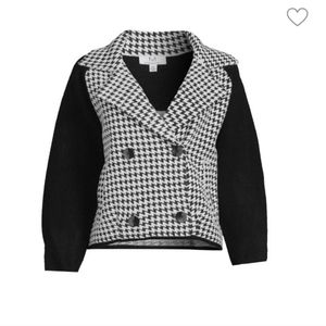 NWT M MAGASCHONI Double Breasted Notch Lapel Cropped Jacket Sz. M